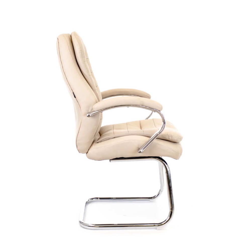 Конференц-кресло Валенсия/Valencia CF (экокожа) 61x53x106 (Бежевый, 61x53x106, экокожа. Хром.)