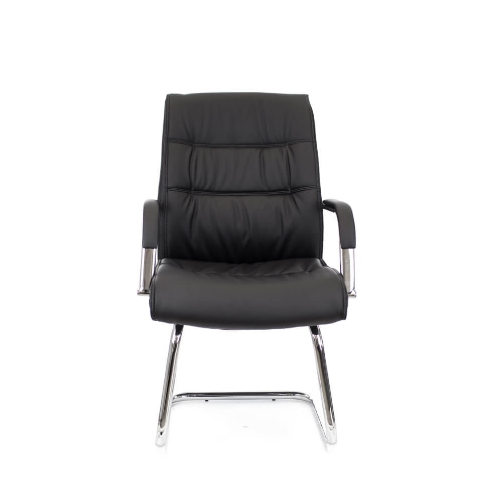 Конференц-кресло Бонд/Bond CF 57x62x99 (Чёрный, 57x62x99, экокожа. Хром.)