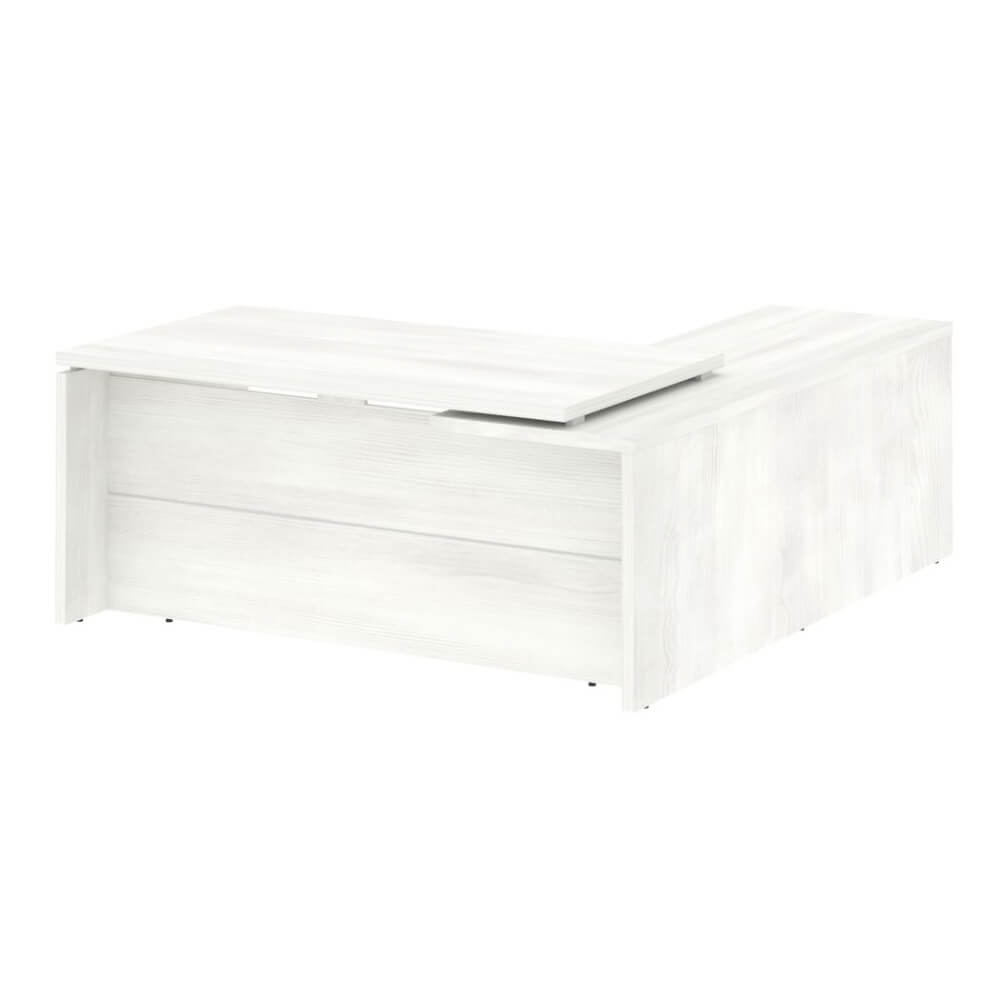 Стол руководителя угловой, левый 1800x2000x750 (Снежная Патина, 1800x2000x750)