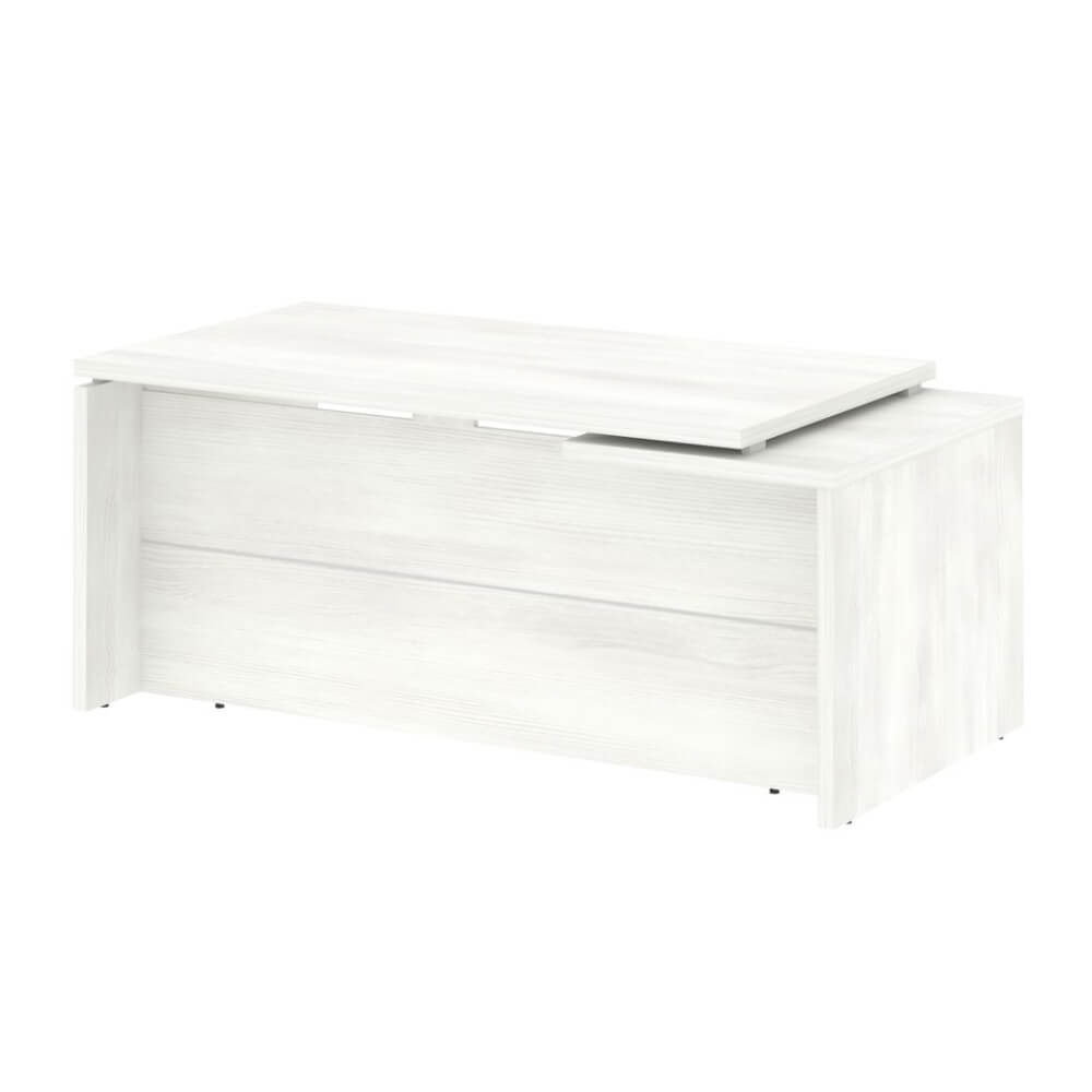 Стол руководителя прямой, левый 1800x900x750 (Снежная Патина, 1800x900x750)