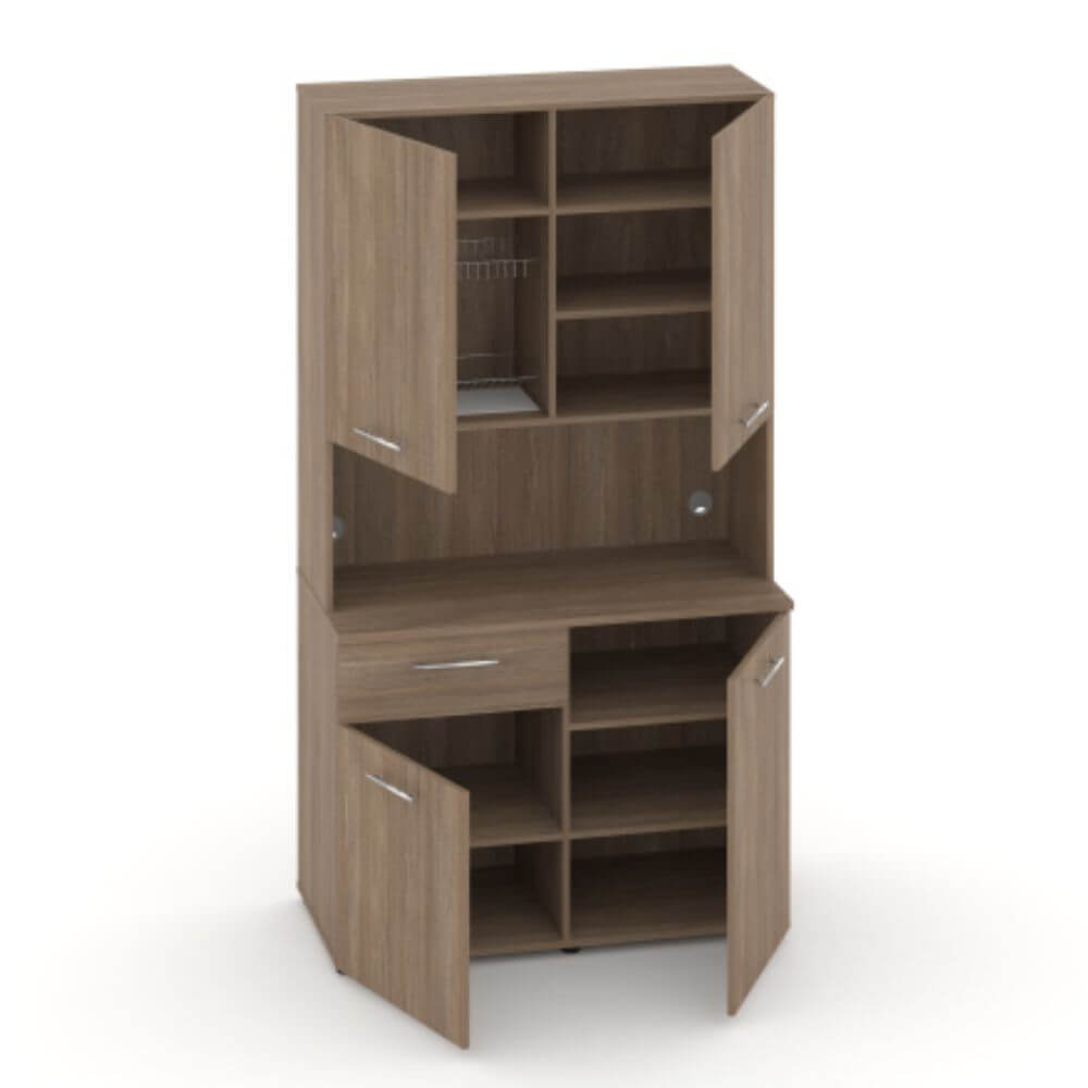 Офисная мини-кухня Вариант №3 1200x600/420x2175 (Дуб Аризона, 1200x600/420x2175)
