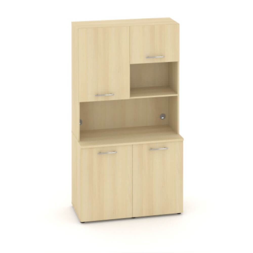 Офисная мини-кухня Вариант №5 1200x600/420x2175 (Акация Лорка, 1200x600/420x2175)