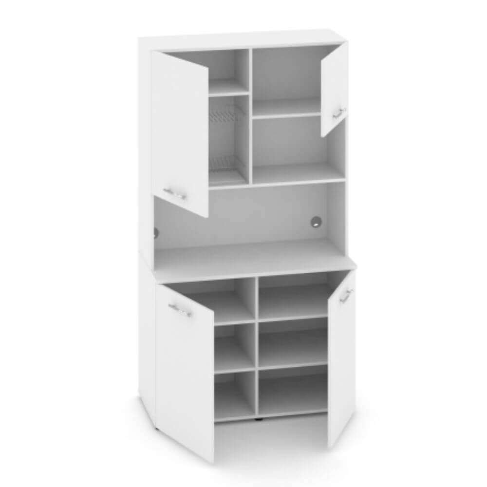 Офисная мини-кухня Вариант №5 1200x600/420x2175 (Белый Бриллиант, 1200x600/420x2175)