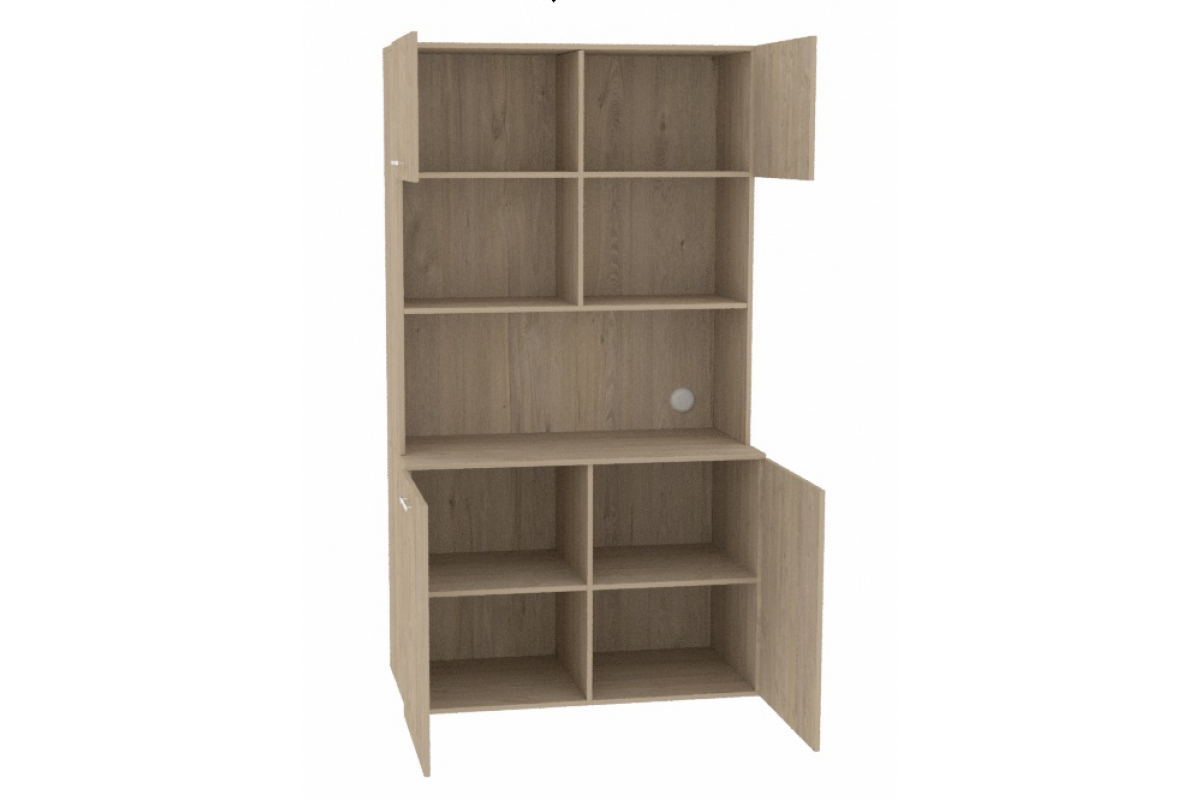 Офисная мини-кухня Вариант №6 1200x600/420x2175 (Дуб Аттик, 1200x600/420x2175)