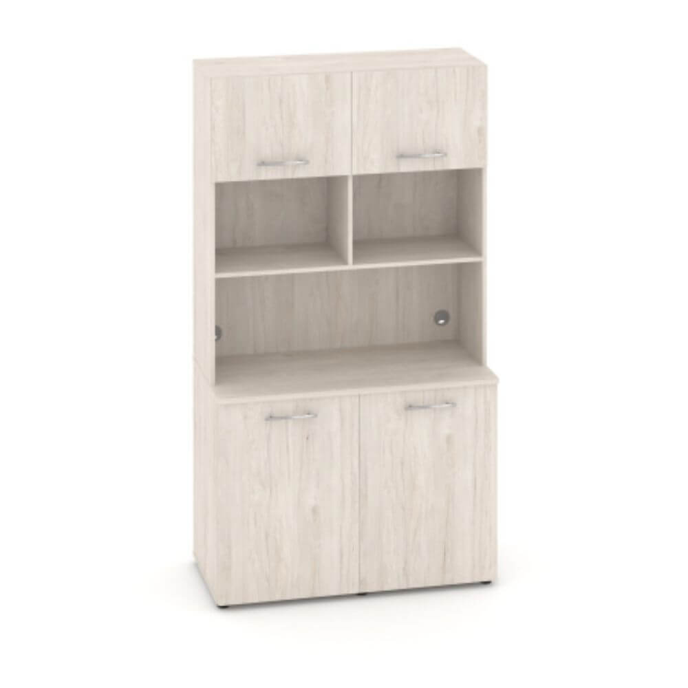 Офисная мини-кухня Вариант №6 1200x600/420x2175 (Денвер Светлый, 1200x600/420x2175)