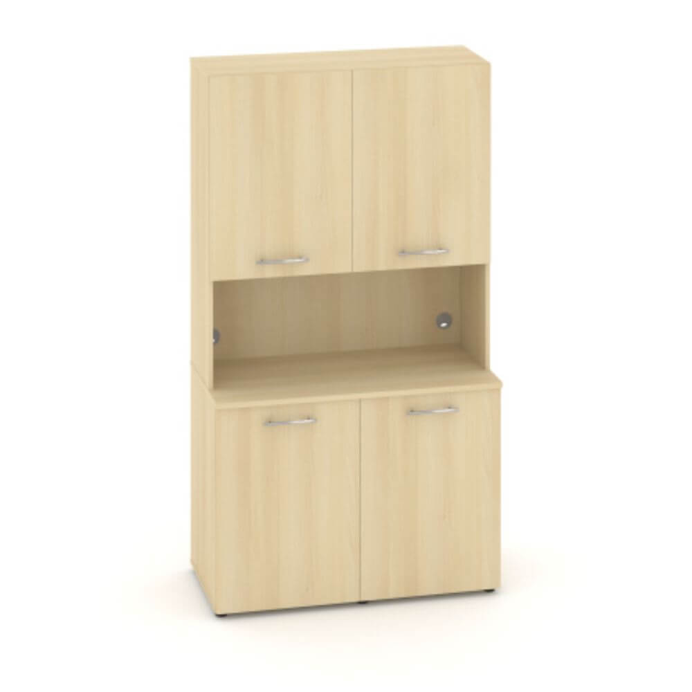 Офисная мини-кухня Вариант №7 1200x600/420x2175 (Акация Лорка, 1200x600/420x2175)