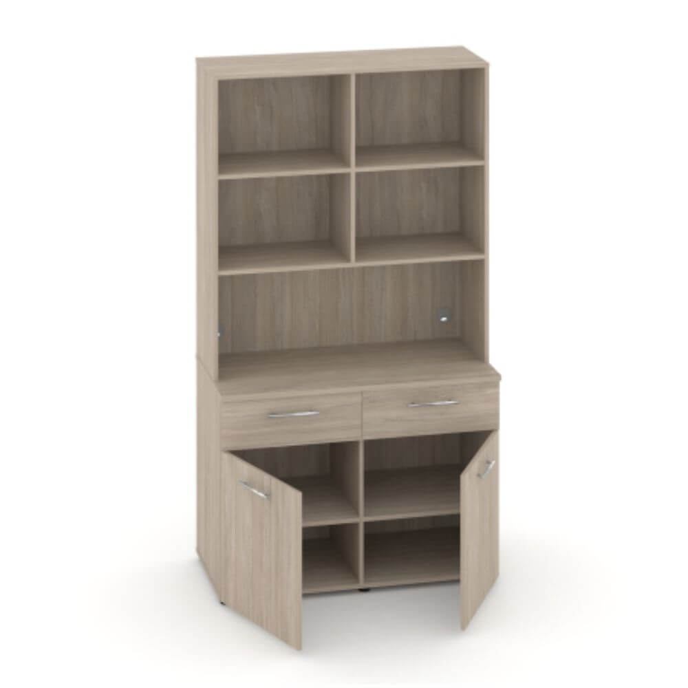 Офисная мини-кухня Вариант №8 1200x600/420x2175 (Дуб Аттик, 1200x600/420x2175)