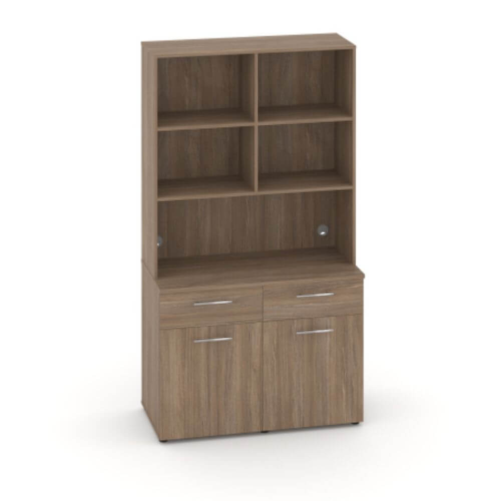 Офисная мини-кухня Вариант №8 1200x600/420x2175 (Дуб Аризона, 1200x600/420x2175)