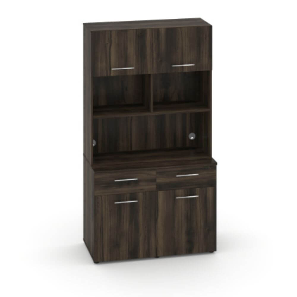 Офисная мини-кухня Вариант №9 1200x600/420x2175 (Дуб Мали, 1200x600/420x2175)