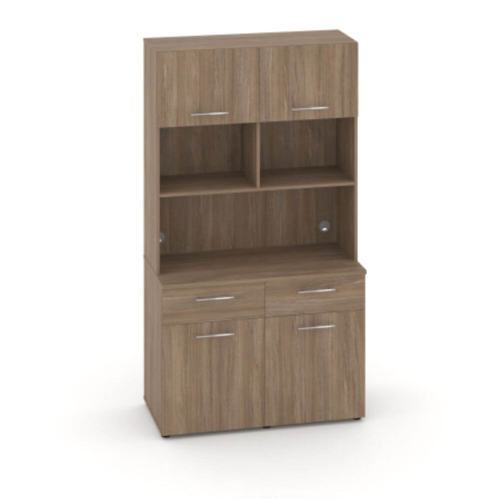 Офисная мини-кухня Вариант №9 1200x600/420x2175 (Дуб Аризона, 1200x600/420x2175)