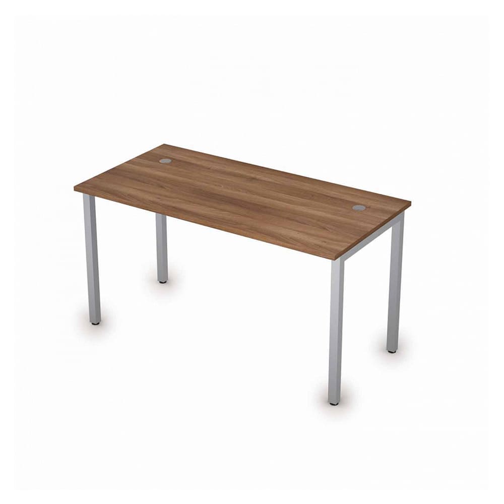 Стол письменный на м/к 1400x700x750 (Шамони Тёмный/алюминий матовый, 1400x700x750)