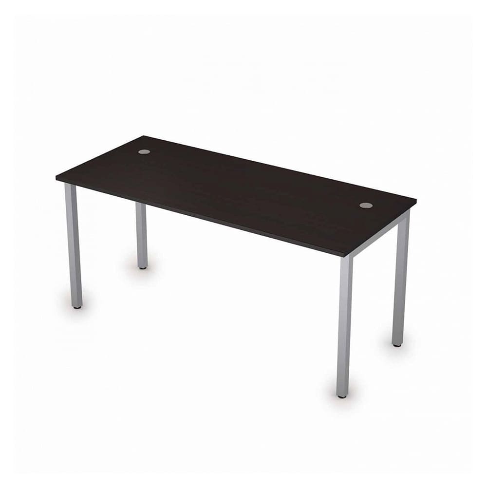 Стол письменный на м/к 1600x700x750 (Венге/алюминий матовый, 1600x700x750)