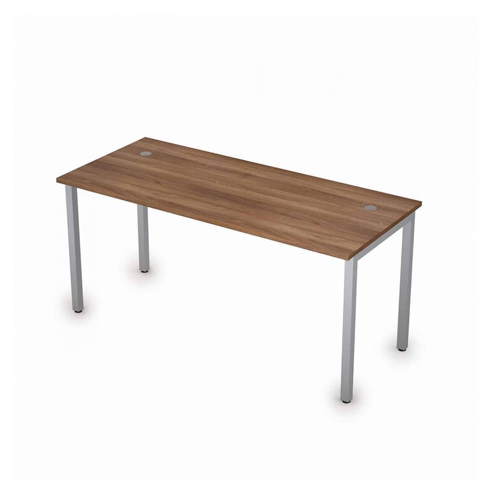 Стол письменный на м/к 1600x700x750 (Шамони Тёмный/алюминий матовый, 1600x700x750)