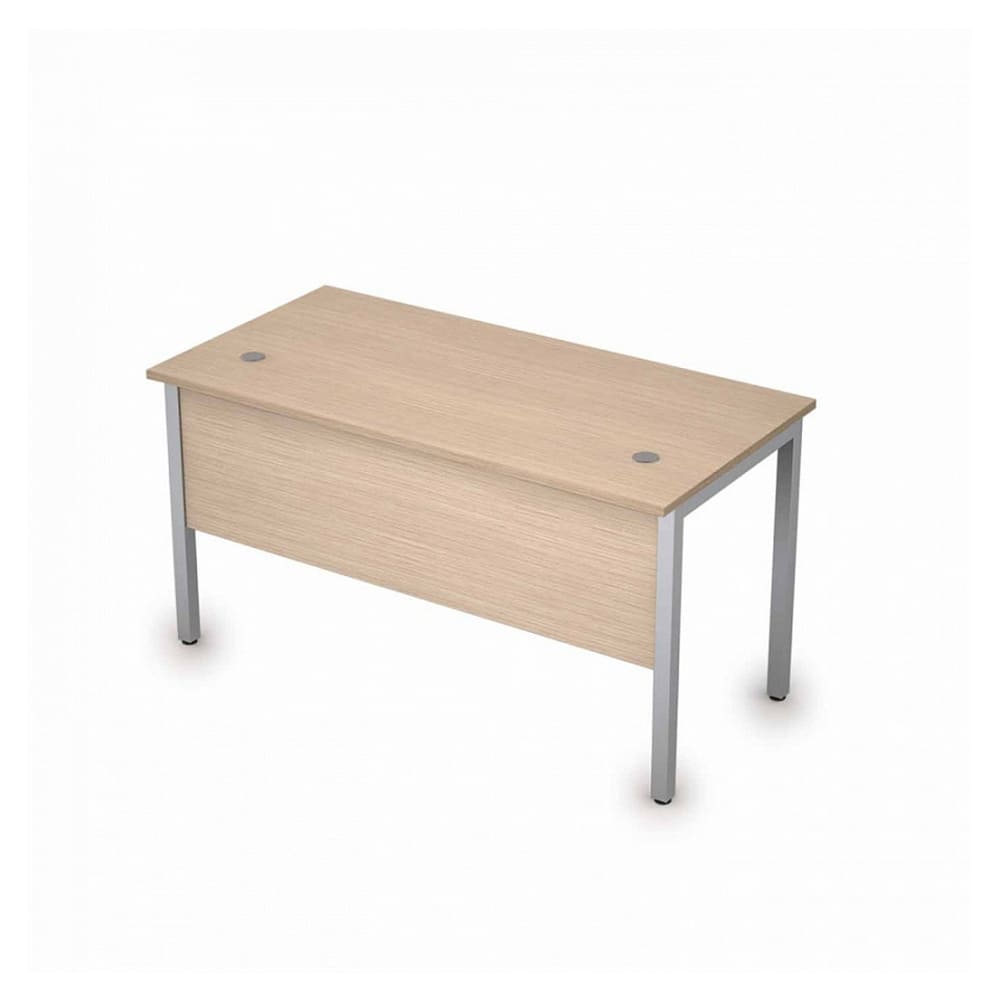 Стол письменный с царгой на м/к 1400x700x750 (Дуб/алюминий матовый, 1400x700x750)