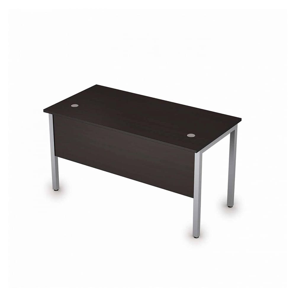 Стол письменный с царгой на м/к 1400x700x750 (Венге/алюминий матовый, 1400x700x750)