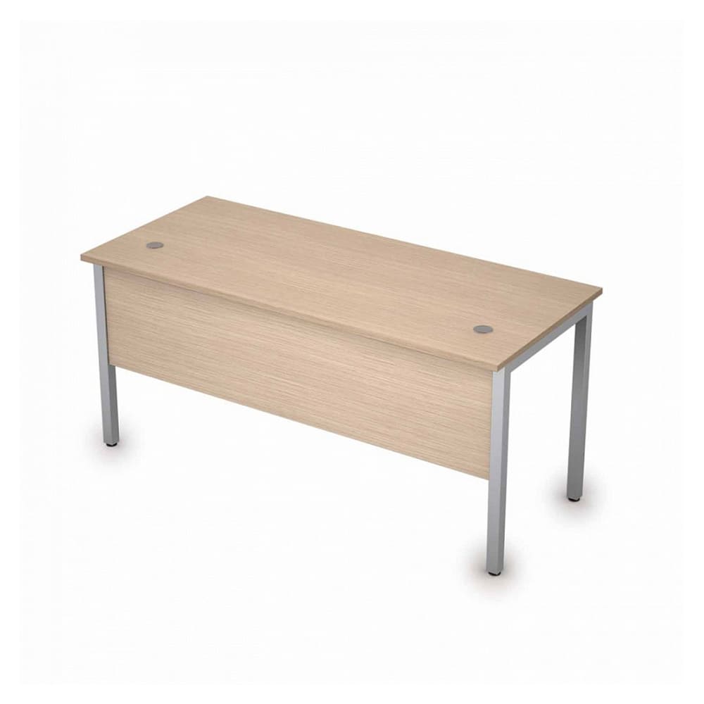 Стол письменный с царгой на м/к 1600x700x750 (Дуб/алюминий матовый, 1600x700x750)