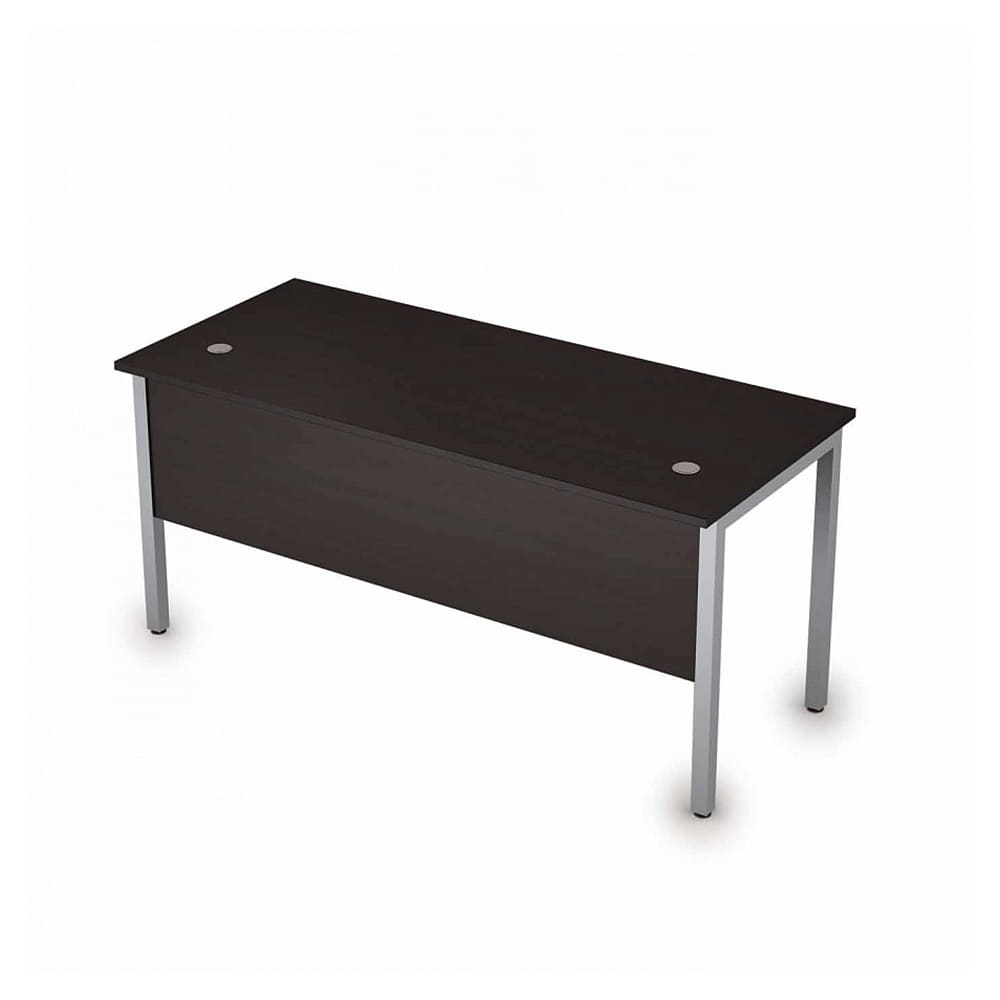 Стол письменный с царгой на м/к 1600x700x750 (Венге/алюминий матовый, 1600x700x750)