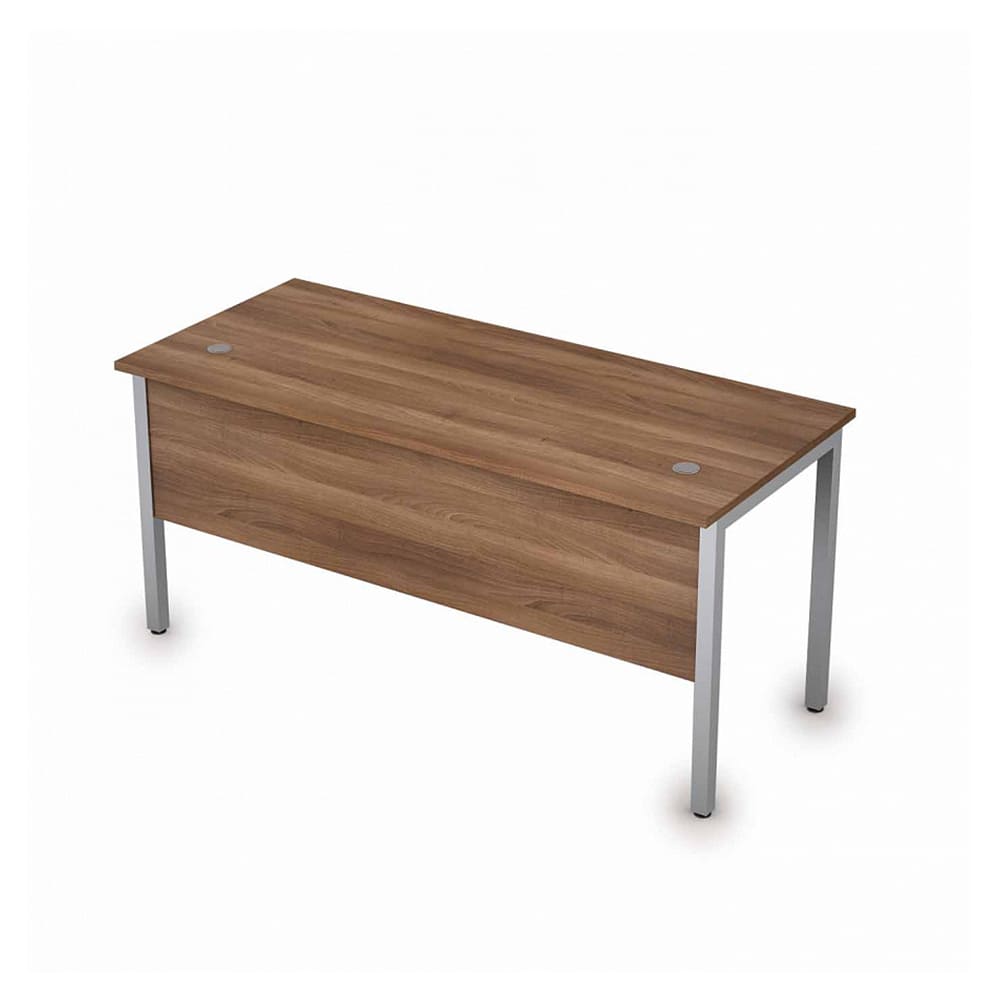 Стол письменный с царгой на м/к 1600x700x750 (Шамони Тёмный/алюминий матовый, 1600x700x750)