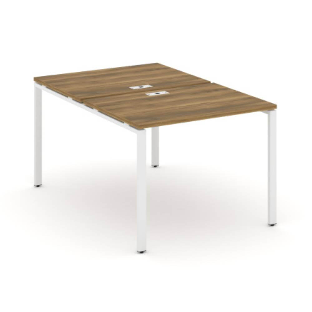 Бенч-система на 2 рабочих места 980x1480x750 (Сандал Янтарный/белый, 980x1480x750)