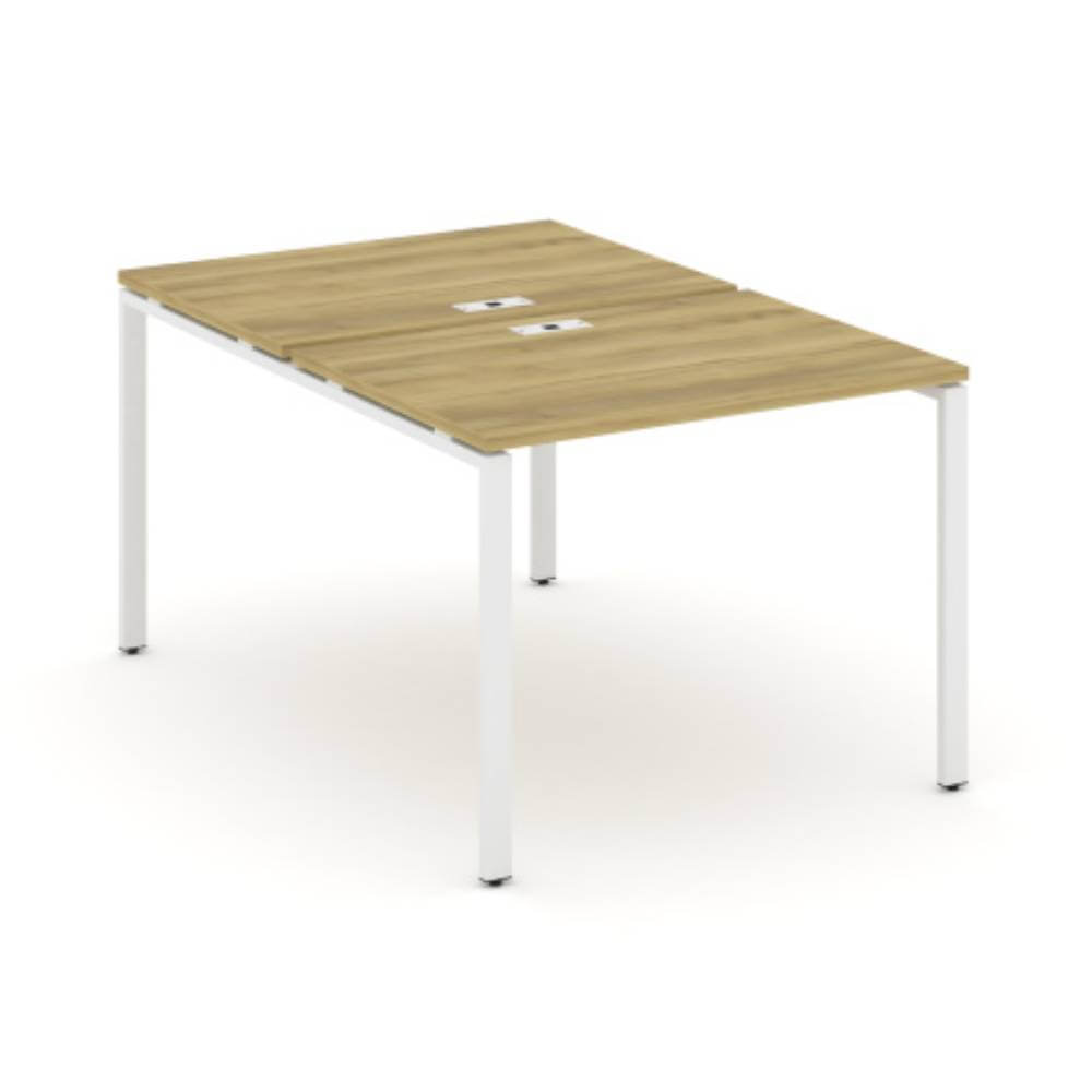 Бенч-система на 2 рабочих места 980x1480x750 (Дуб Винченцо/белый, 980x1480x750)