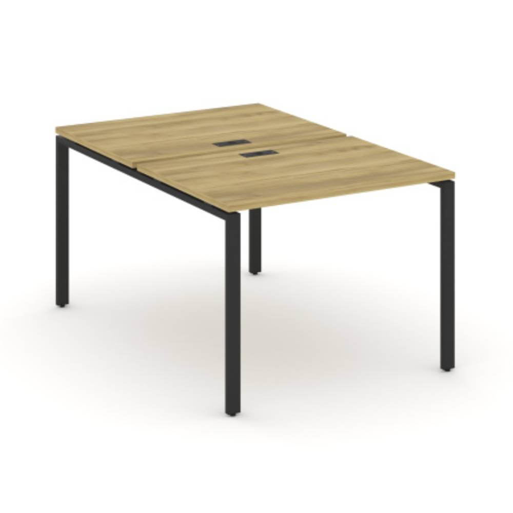 Бенч-система на 2 рабочих места 980x1480x750 (Дуб Винченцо/чёрный, 980x1480x750)