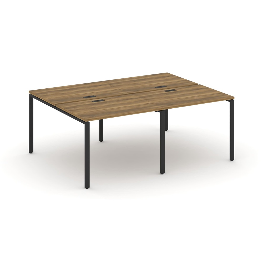 Бенч-система на 4 рабочих места 1960x1480x750 (Сандал Янтарный/чёрный, 1960x1480x750)