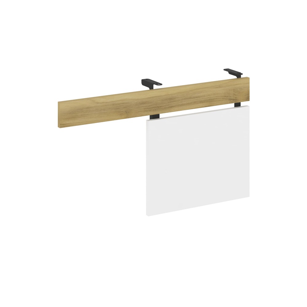 Царга для стола с опорной тумбой 830x18x458 (Дуб Винченцо/Белый Бриллиант/чёрный, 830x18x458)