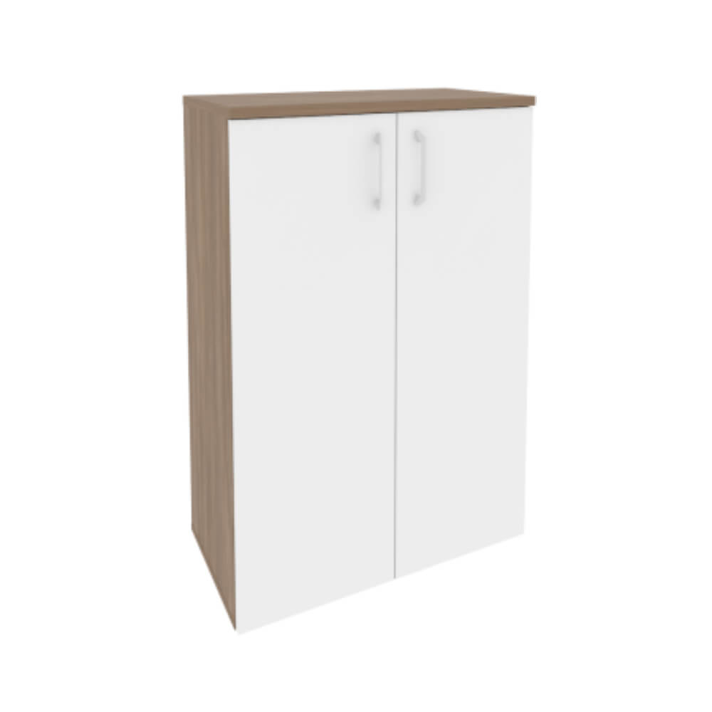 Шкаф средний широкий 2 ур.800x420x1207 (Дуб Аризона/Белый Бриллиант, 800x420x1207)