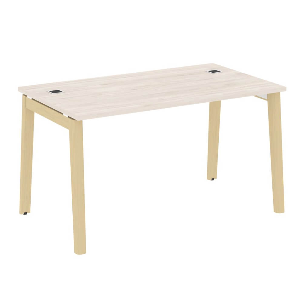 Стол рабочий руководителя 1380x800x750 (Денвер Светлый/Дуб Светлый, 1380x800x750)