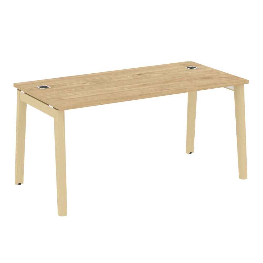 Стол рабочий руководителя 1580x800x750 (Тиквуд Светлый/Дуб Светлый, 1580x800x750)