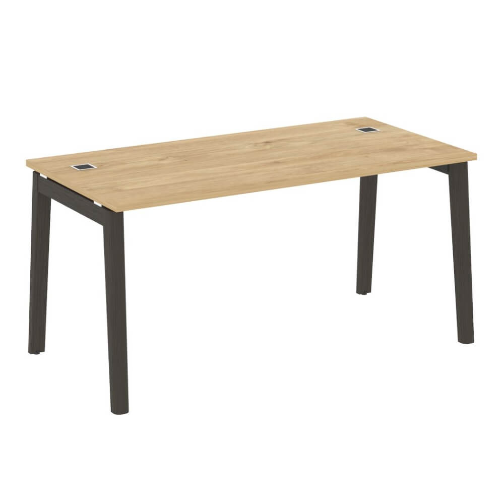 Стол рабочий руководителя 1580x800x750 (Тиквуд Светлый/Дуб Тёмный, 1580x800x750)