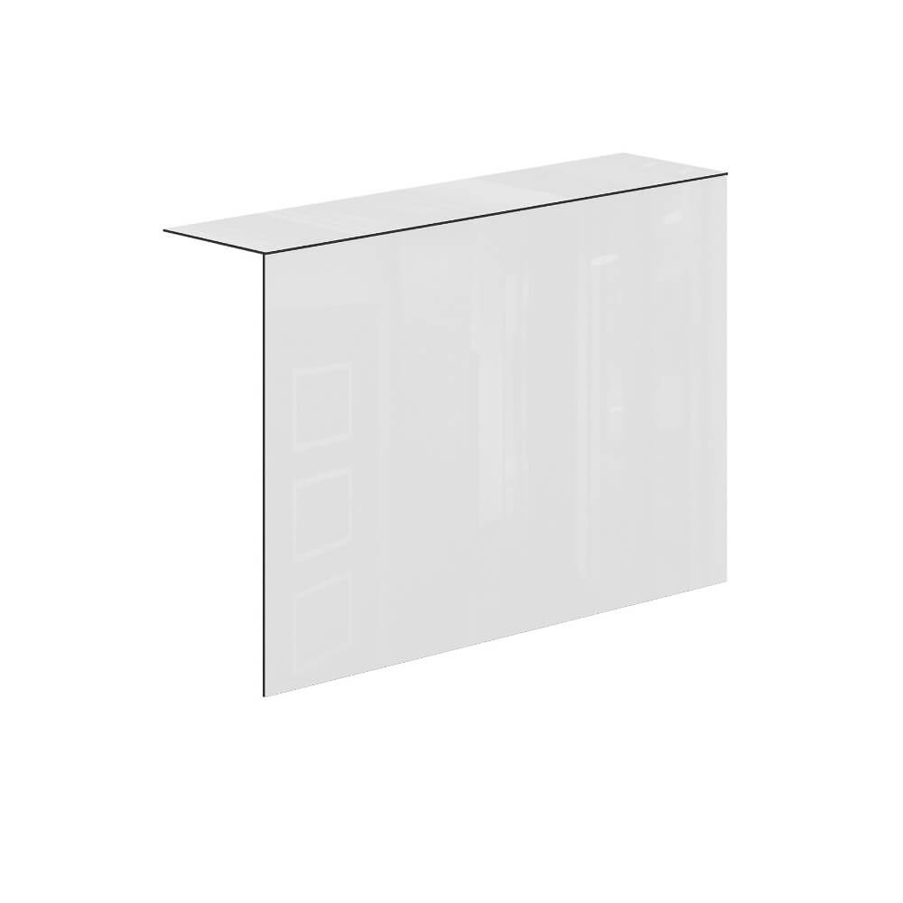 Фартук HPL прямой с подсветкой 1000x250x679 (Белый Глянец, 1000x250x679)