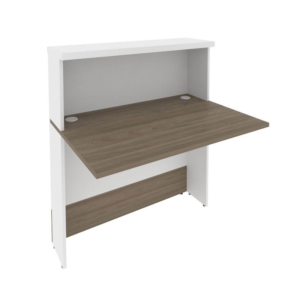 Стойка ресепшн прямая 1000x736x1156 (Вяз Благородный/Белый, 1000x736x1156)