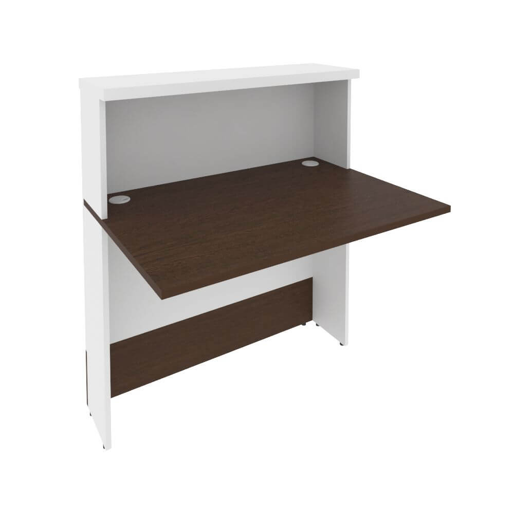 Стойка ресепшн прямая 1000x736x1156 (Венге Цаво/Белый, 1000x736x1156)