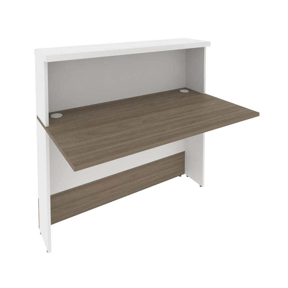 Стойка ресепшн прямая 1200x736x1156 (Вяз Благородный/Белый, 1200x736x1156)