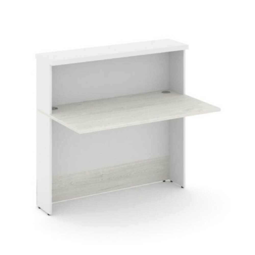 Стойка ресепшн прямая 1200x736x1156 (Дуб Наварра/Белый, 1200x736x1156)