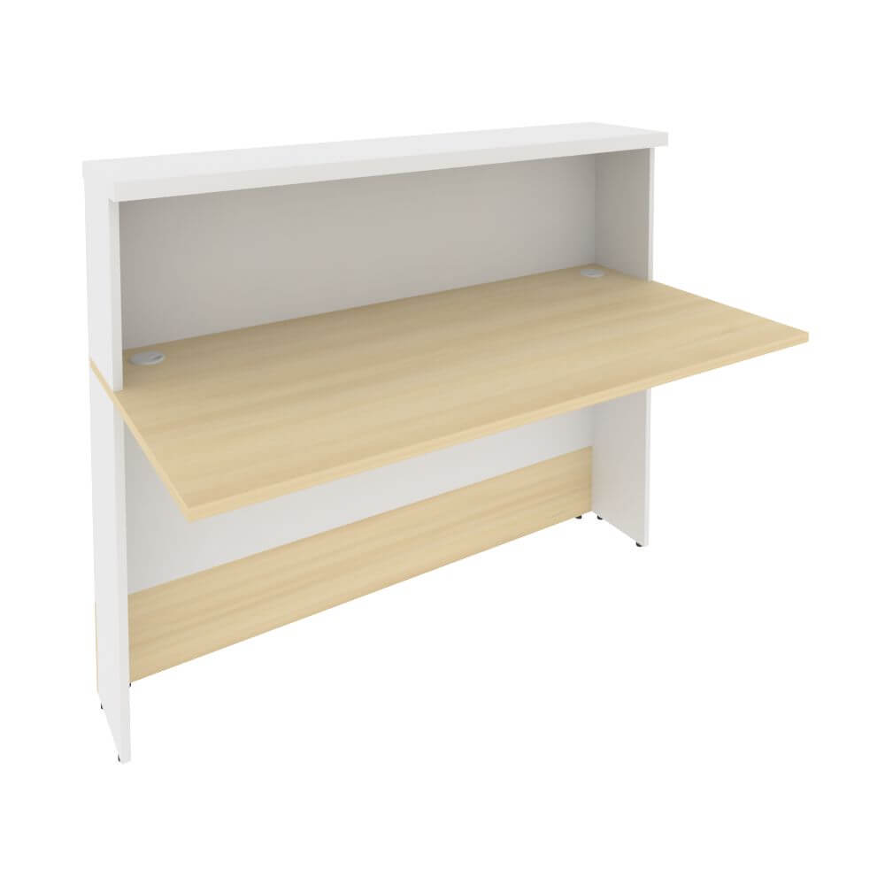 Стойка ресепшн прямая 1400x736x1156 (Акация Лорка/Белый, 1400x736x1156)