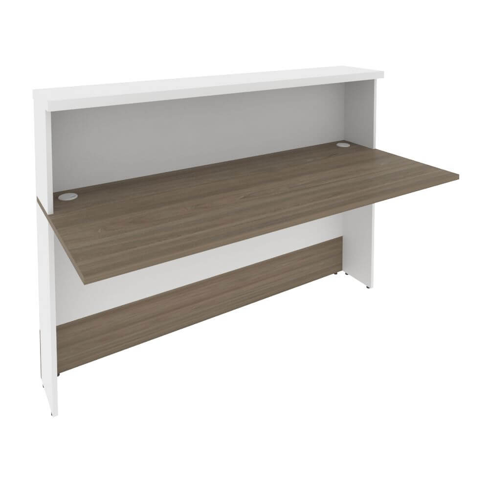 Стойка ресепшн прямая 1600x736x1156 (Вяз Благородный/Белый, 1600x736x1156)