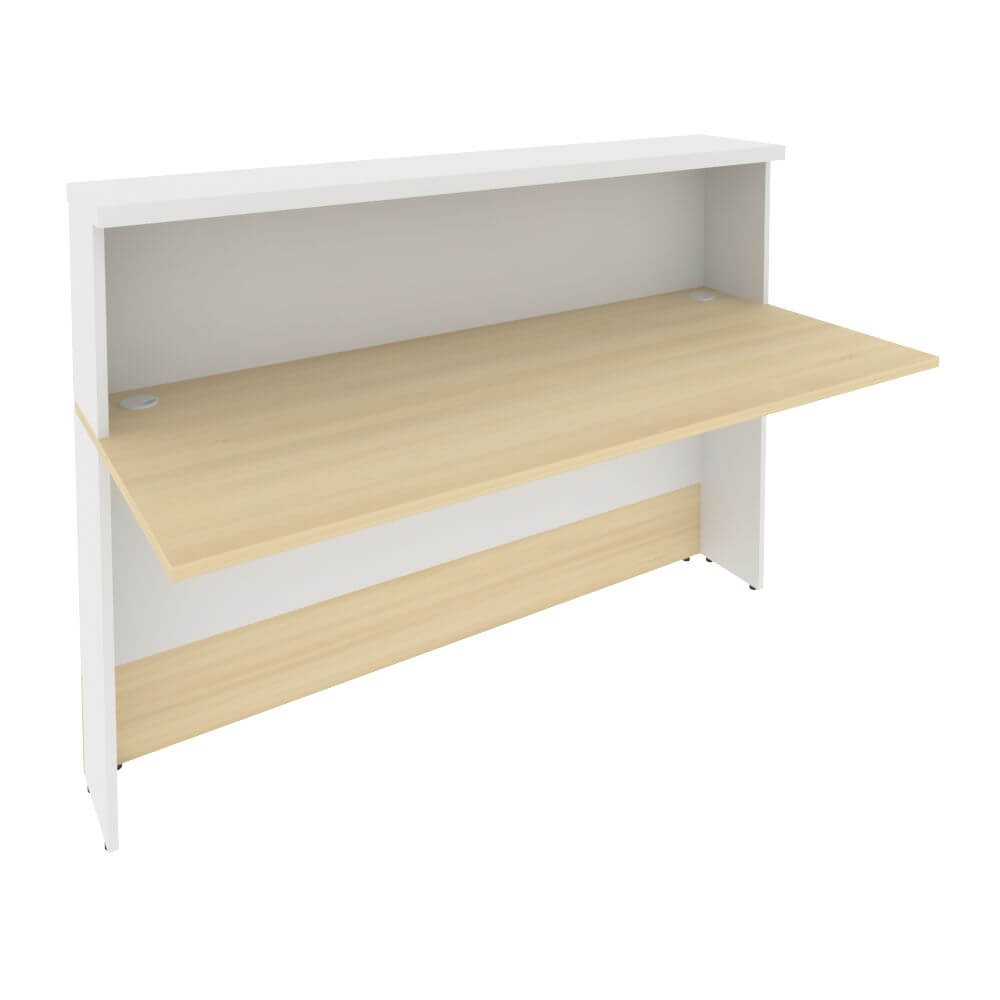 Стойка ресепшн прямая 1600x736x1156 (Акация Лорка/Белый, 1600x736x1156)