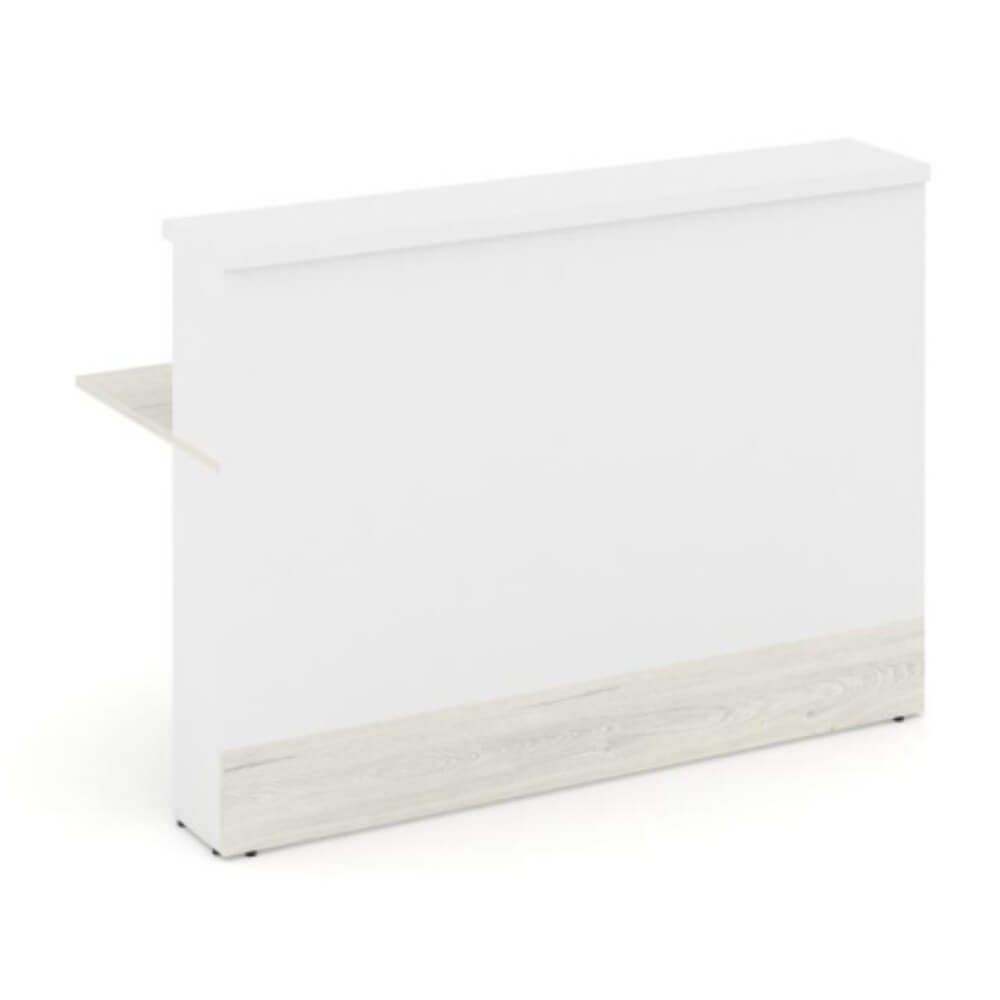 Стойка ресепшн прямая 1600x736x1156 (Дуб Наварра/Белый, 1600x736x1156)