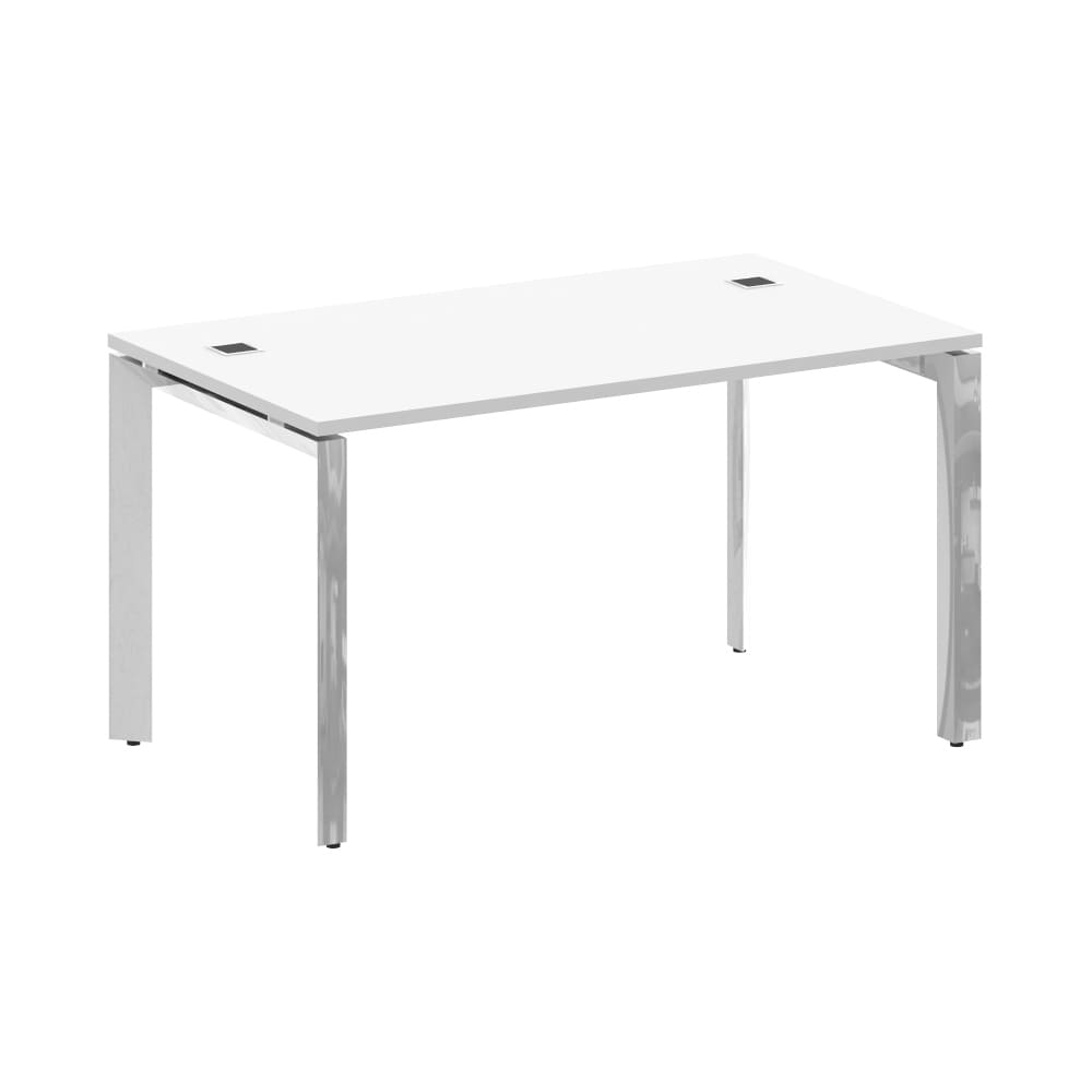 Стол рабочий руководителя на П-обр. м/к 1380x800x750 (Белый Бриллиант, 1380x800x750)