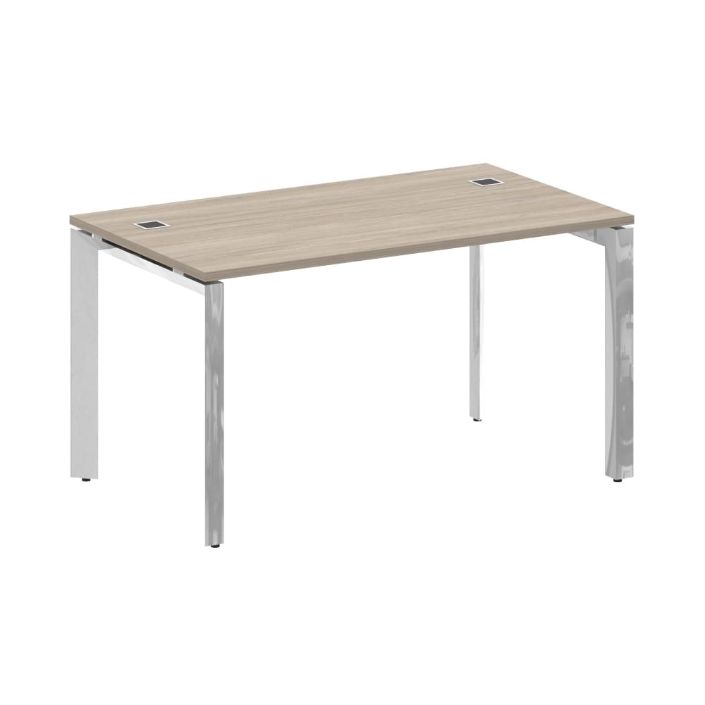 Стол рабочий руководителя на П-обр. м/к 1380x800x750 (Дуб Аттик, 1380x800x750)