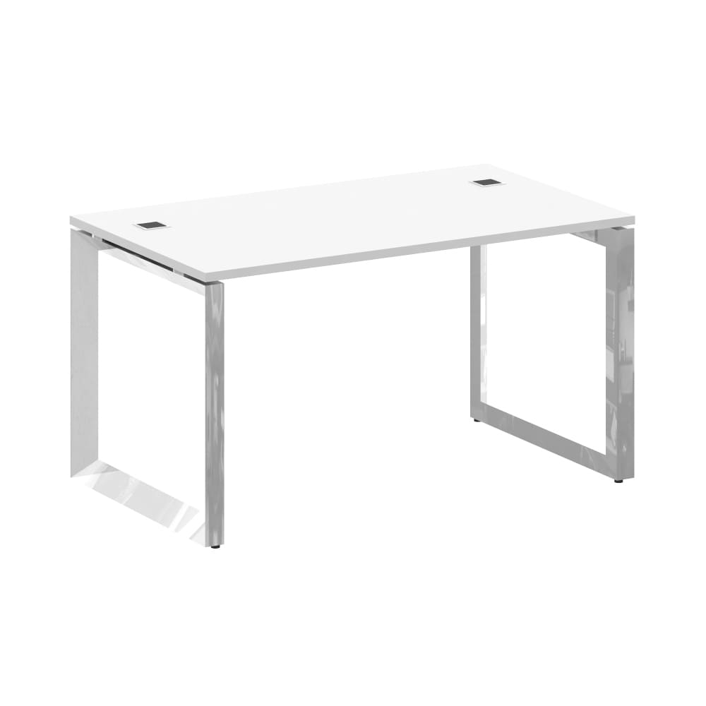 Стол рабочий руководителя на О-обр. м/к 1380x800x750 (Белый Бриллиант, 1380x800x750)