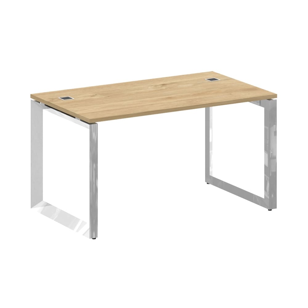 Стол рабочий руководителя на О-обр. м/к 1380x800x750 (Тиквуд Светлый, 1380x800x750)