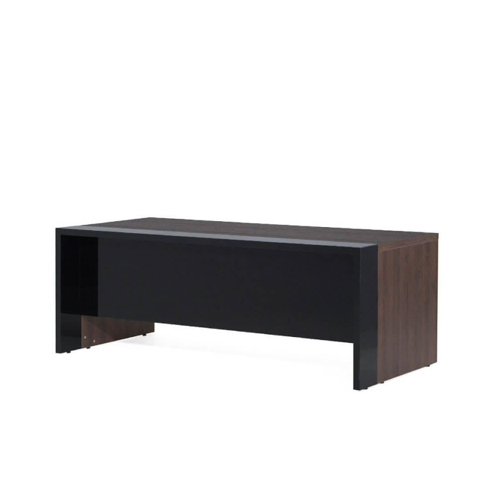 Стол письменный для руководителя 2000x950x760 (Табак/Чёрный Глянец, 2000x950x760)