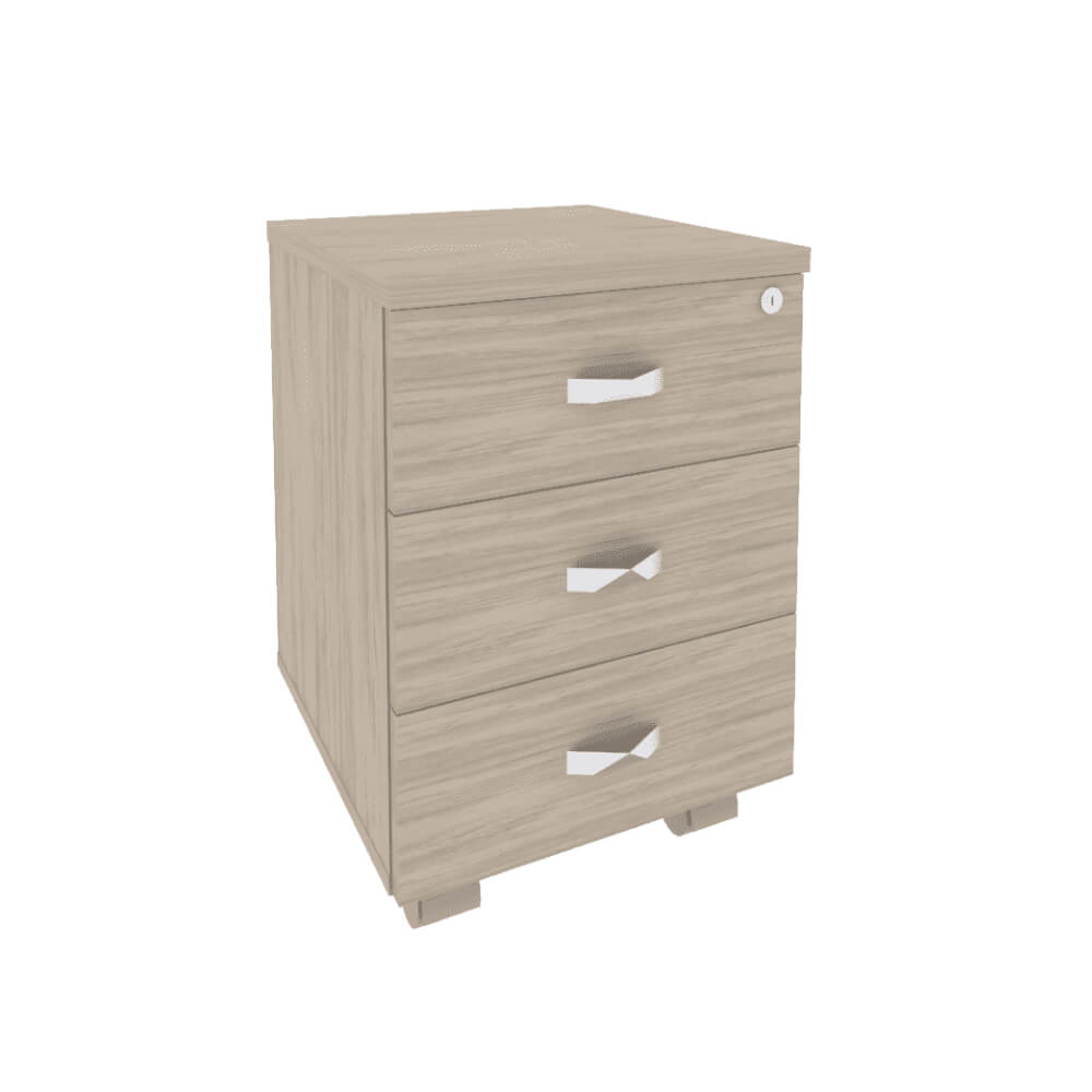 Тумба мобильная 3 ящ. 432x460x611 (Дуб Аттик, 432x460x611)