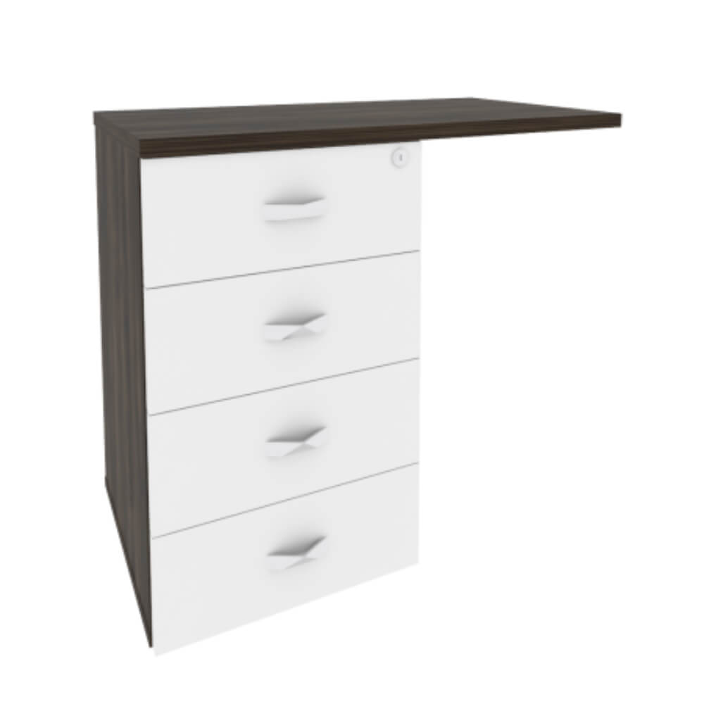 Тумба приставная левая/правая Direct 842x 460x750 (Дуб Мали/Белый Бриллиант, 842x460x750)