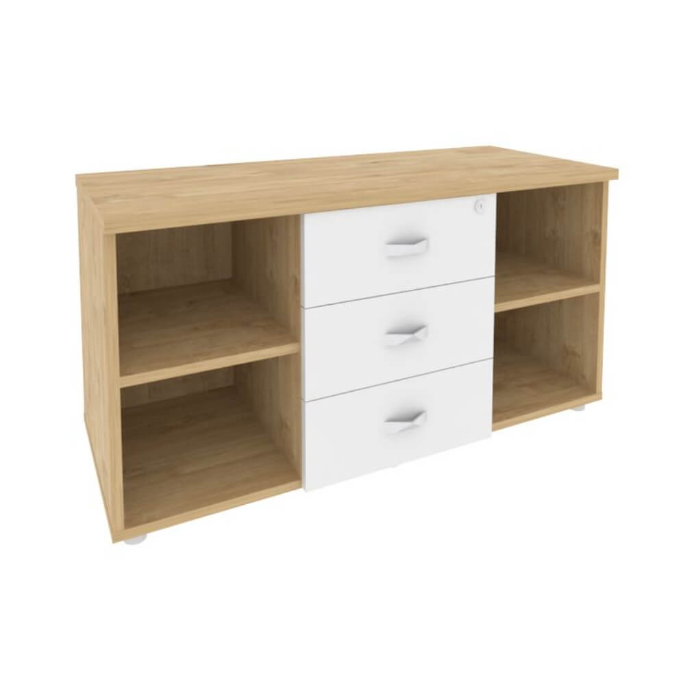 Тумба сервисная 1100x460x576 (Тиквуд Светлый/Белый Бриллиант, 1100x460x576)