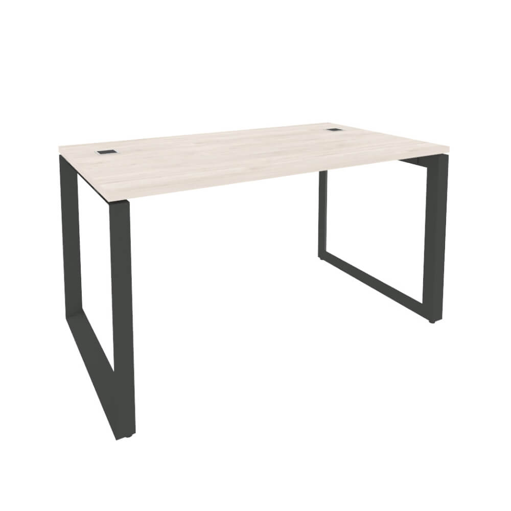 Стол руководителя на О-обр. м/к антрацит 1380x800x750 (Денвер Светлый, 1380x800x750)