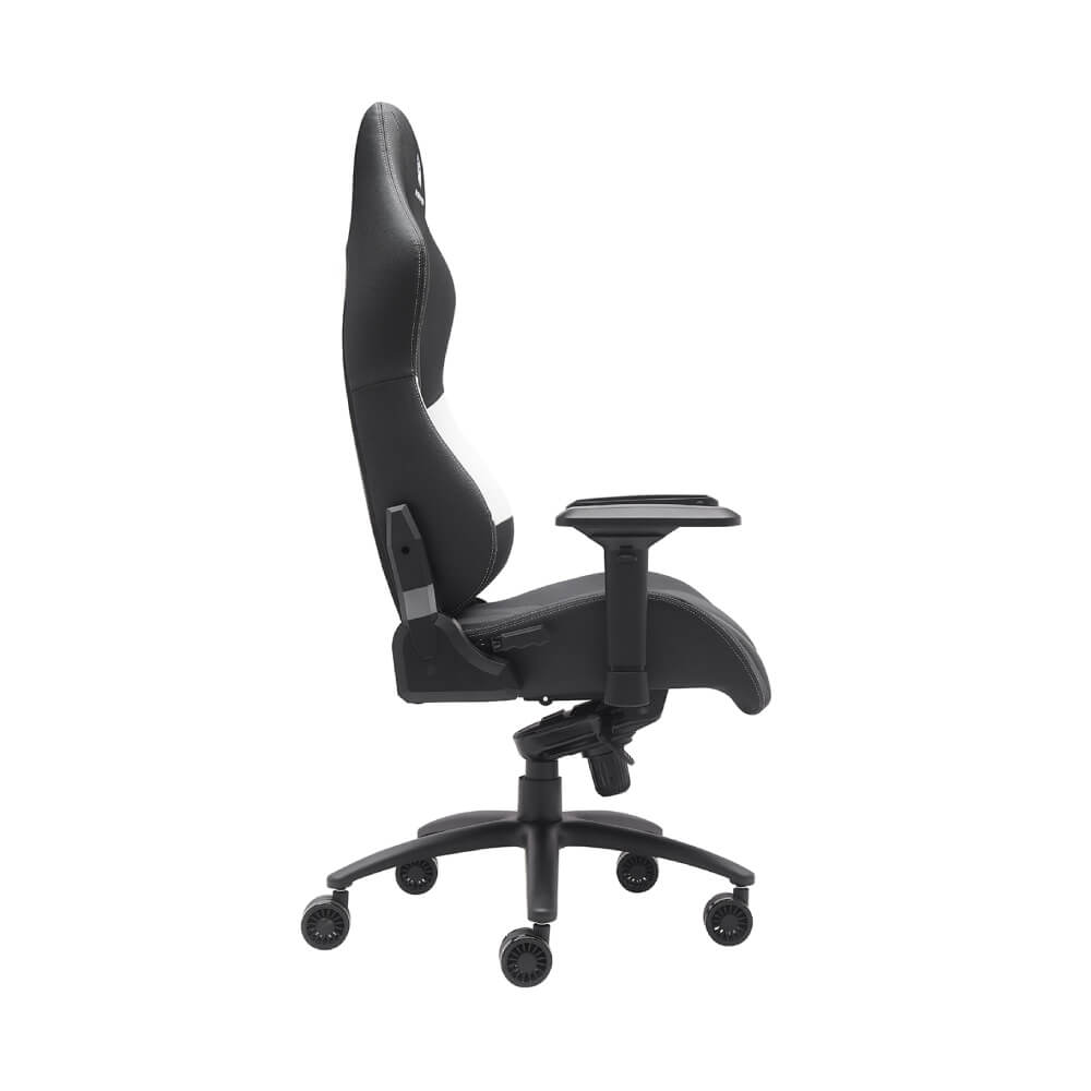 Кресло игровое Everprof Ягуар/Jaguar 72x70x129-137 (Чёрный/Белый,72x70x129-137, экокожа.)
